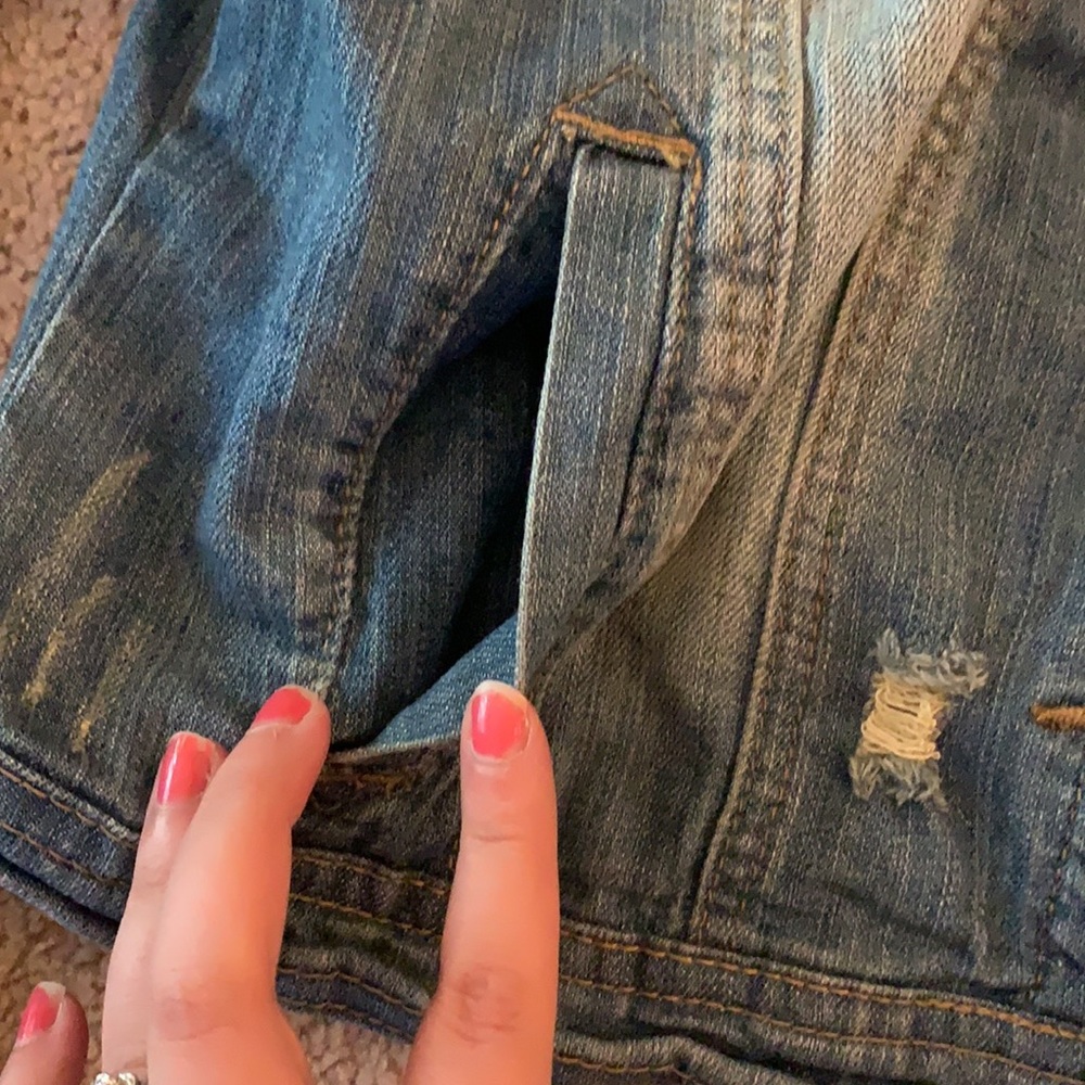 Distressed Denim Jacket - Picture 3 of 16